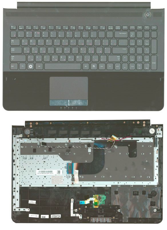 Клавіатура для ноутбука Samsung (RC510) Black, (Black TopCase), RU