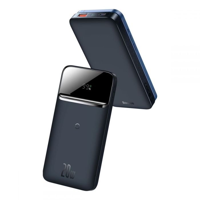 Універсальна Мобільна Батарея Power Bank Baseus Magnetic Wireless Fast Charging 20W 10000 mAh 2022 Edition (PPCX0102xx) Колір Синiй, 01