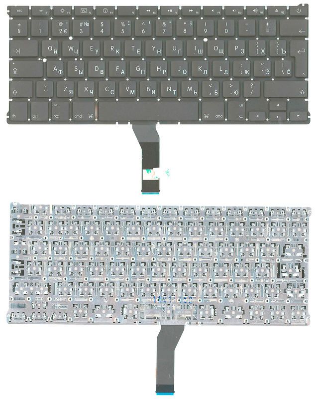 Клавіатура для ноутбука Apple MacBook Air 2010+ (A1369) Black, (No Frame), RU (вертикальний ентер)