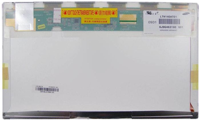 Матрица для ноутбука 14,0", Normal (стандарт), 40 pin (сверху слева), 1366x768, Светодиодная (LED), без крепления, глянцевая, Samsung, LTN140AT01