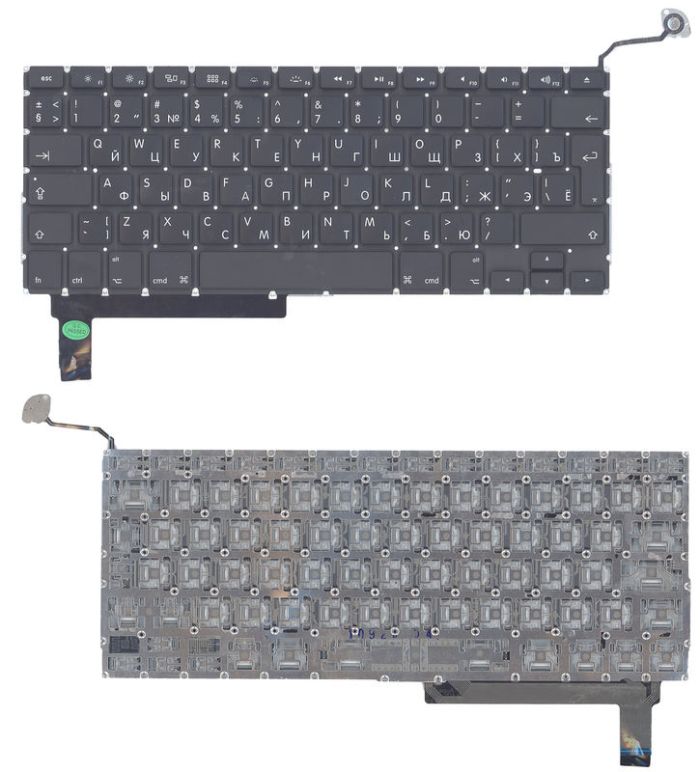 Клавіатура для ноутбука Apple MacBook Pro (A1286) (2011, 2012) Black, (No Frame), з (SD), (Original), RU (вертикальний ентер)