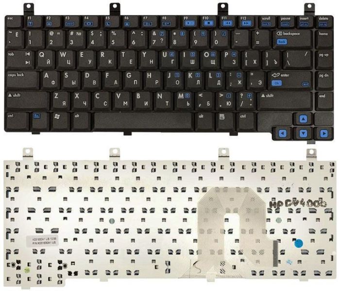 Клавіатура для ноутбука HP Pavilion DV4000, DV4100, DV4200, DV4300, DV4400 Чорна, RU