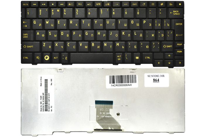 Клавіатура для Toshiba Satellite AC10 AC100 чорна High Copy (9Z.N3D82.30R)