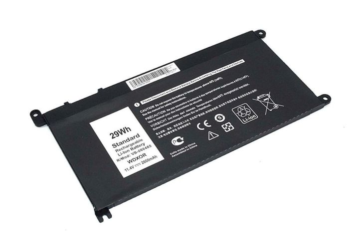 Акумулятор для ноутбука  Dell WDXOR Inspiron 15-5000 11.4V Чорний 3400mAh OEM