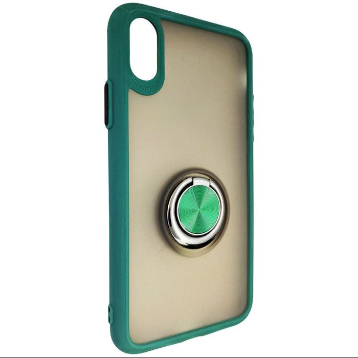Чехол Totu Copy Ring Case iPhone XR Green+Black