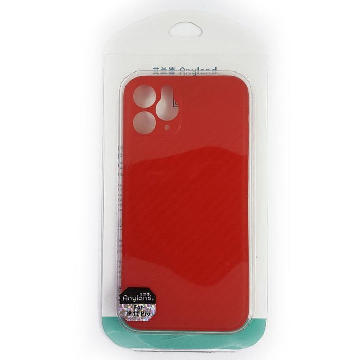 Чехол Anyland Carbon Ultra thin для Apple iPhone 11 Pro Red