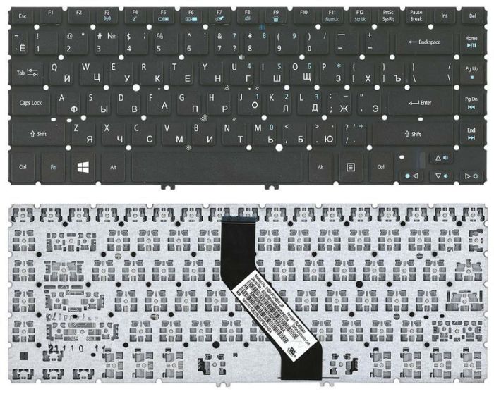 Клавіатура для ноутбука Acer Aspire V5-431, V5-431G, V5-431P, V5-431PG, V5-471, V5-471G, V5-471P з підсвічуванням (Light), Black, (No Frame) UA