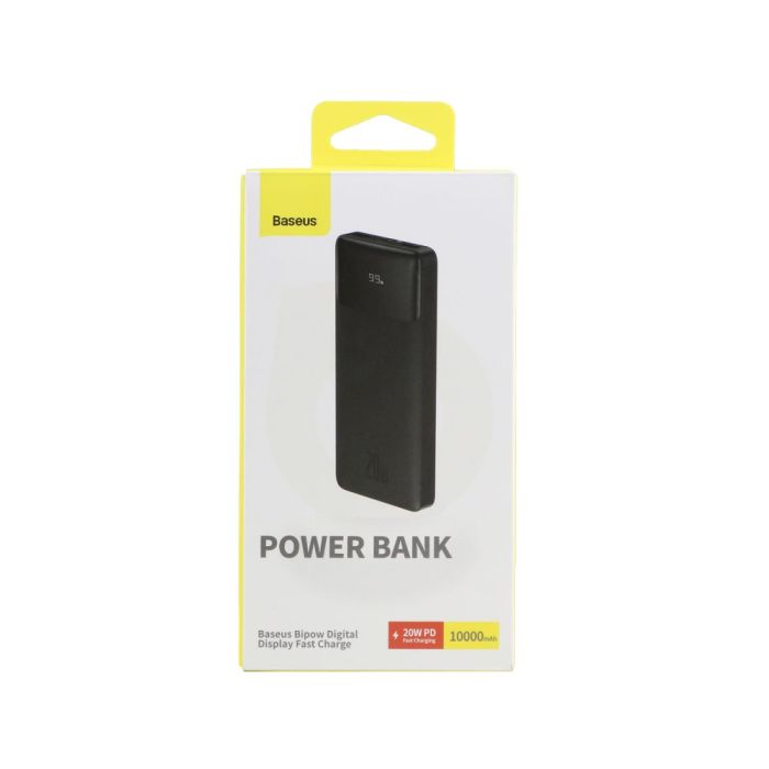 Універсальна Мобільна Батарея Power Bank Baseus Bipow 20W 10000 mAh Cable USB to Micro 25cm (PPBD050301) Колір Чорний, 01