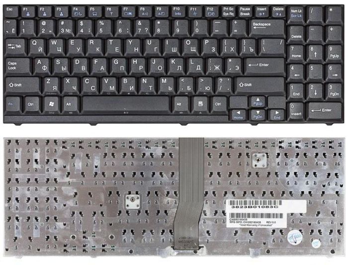 Клавіатура для ноутбука LG (LW60) Black, (Black Frame) RU
