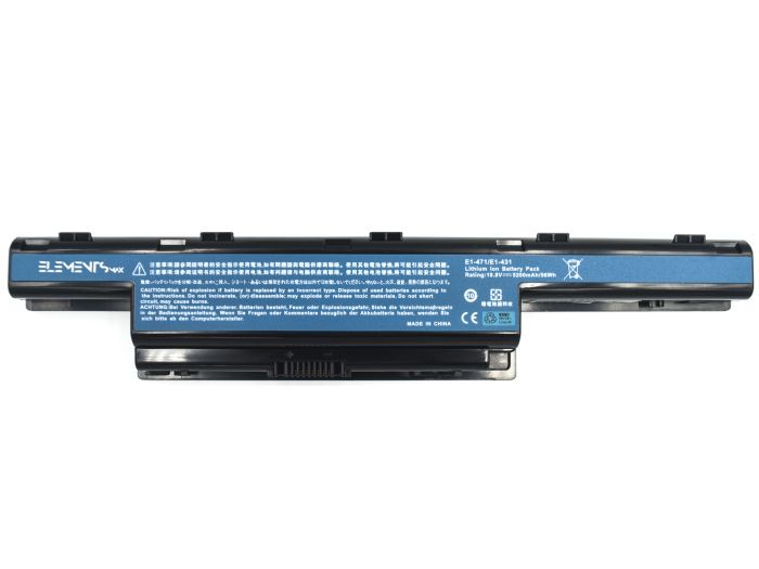 Батарея Elements MAX для Acer Aspire 4552 5551 7551 TM 5740 7740 eMachines D528 E440 G640 E640 10.8V 5200mAh (4741-3S2P-5200)