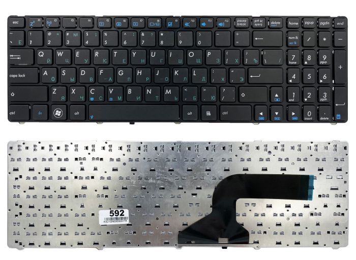 Клавіатура для Asus K52 K52F K52J K52JK G51 G53 G60 G72 G73 W90 X52 X61 A52 F50 F70 чорна з рамкою High Copy (04GNV32KRU00)