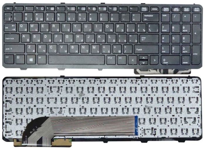 Клавіатура для ноутбука HP ProBook (450 G1) Чорна, (Чорна рамка) UA
