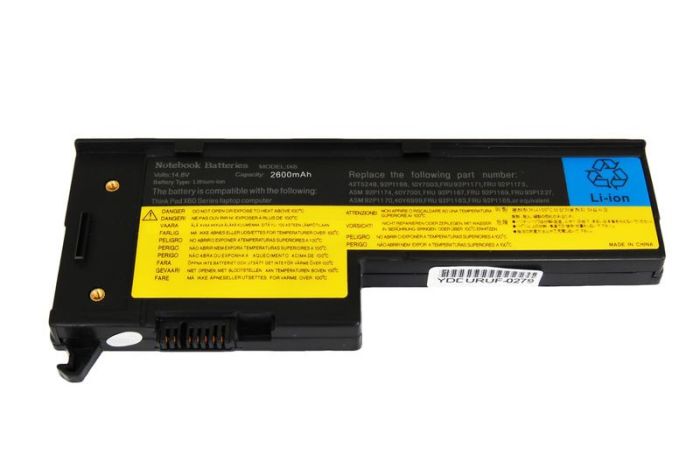Аккумулятор для ноутбука Lenovo-IBM 92P1168 ThinkPad X60 14.8V Black 2600mAh OEM
