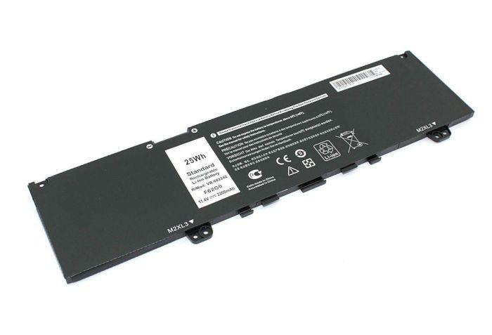 Аккумулятор для ноутбука Dell F62G0 Inspiron 13 7373 11.4V Black 2200mAh OEM
