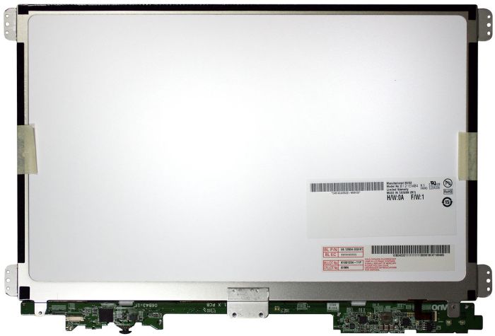 Матриця для ноутбука 12,1", Slim (тонка), 40 pin (знизу направо), 1280x800, Світлодіодна (LED), вушка з боків, матова, AU Optronics (AUO), B121EW04 V.1, B121EW04 V.1