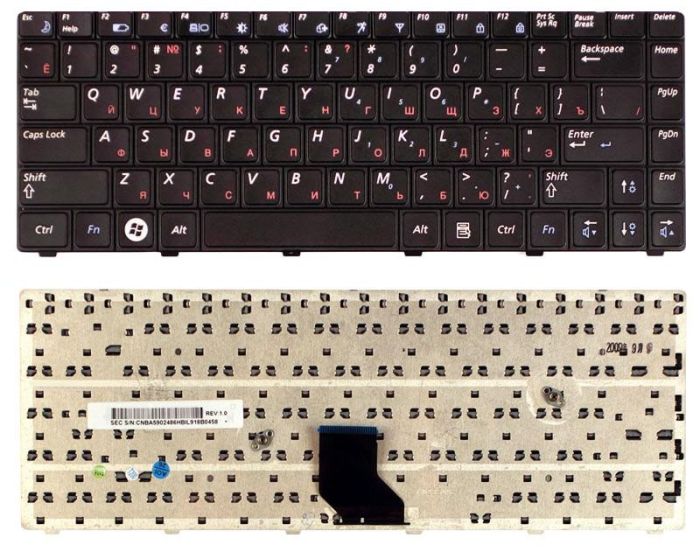 Клавіатура для ноутбука Samsung (R513, R515, R518, R520, R522) Black, RU