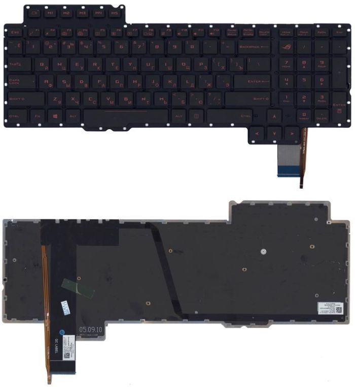 Клавіатура для ноутбука Asus ROG (G752) с подсветкой (Light), Black, (No Frame) UA