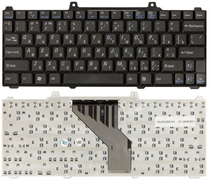 Клавіатура для ноутбука Dell Inspiron (700M, 710M) Чорна, RU