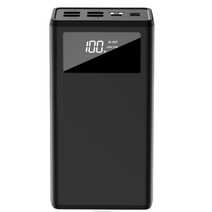 Універсальна Мобільна Батарея Power Bank XO PR124 Digital Display 40000 mAh Колір Чорний