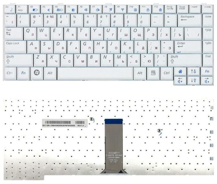 Клавіатура для ноутбука Samsung (Q310, Q308) Біла UA
