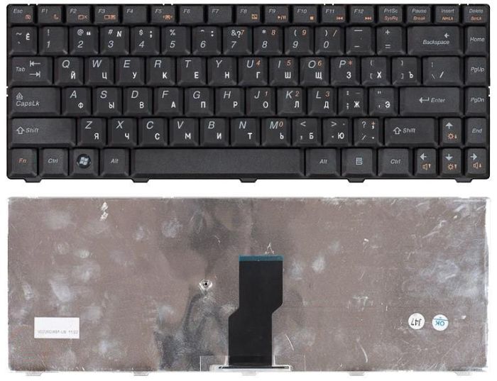 Клавіатура для ноутбука Lenovo IdeaPad (B450) Чорна, З рамкою, RU