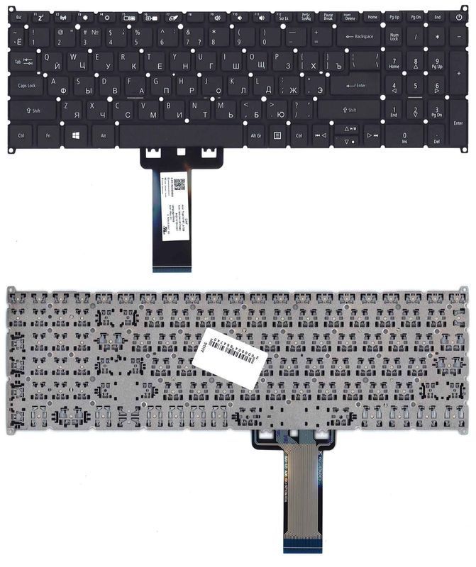 Клавиатура для ноутбука Acer Aspire A317-51, Black, (No Frame), RU