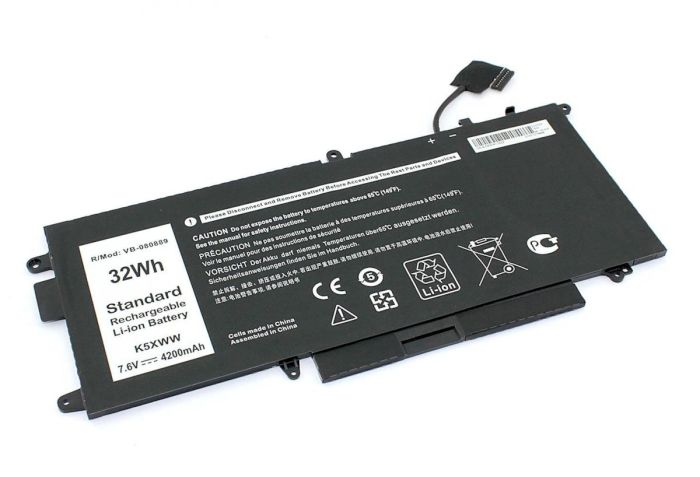 Акумулятор для ноутбука  Dell K5XWW Latitude 12 5289 7.6V Black 7270mAh OEM