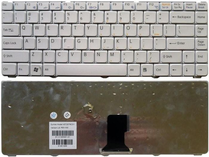 Клавіатура для ноутбука Sony Vaio (VGN-NR21Z, NR21S)