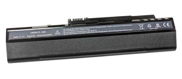 Аккумулятор для ноутбука Acer UM08A31 Aspire One ZG-5 11.1V Black 5200mAh OEM