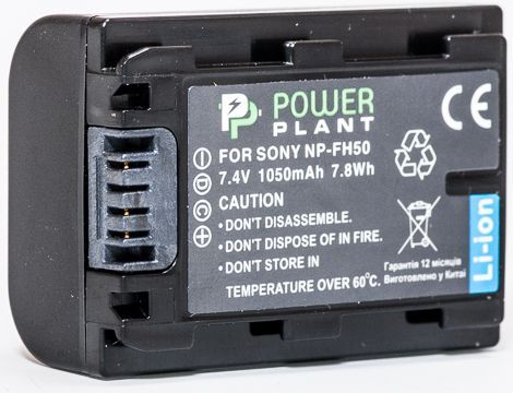 Аккумулятор PowerPlant Sony NP-FH50 1050mAh