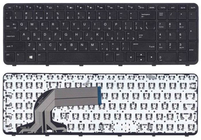 Клавіатура для ноутбука HP (350 G2) Black, (With Frame) RU