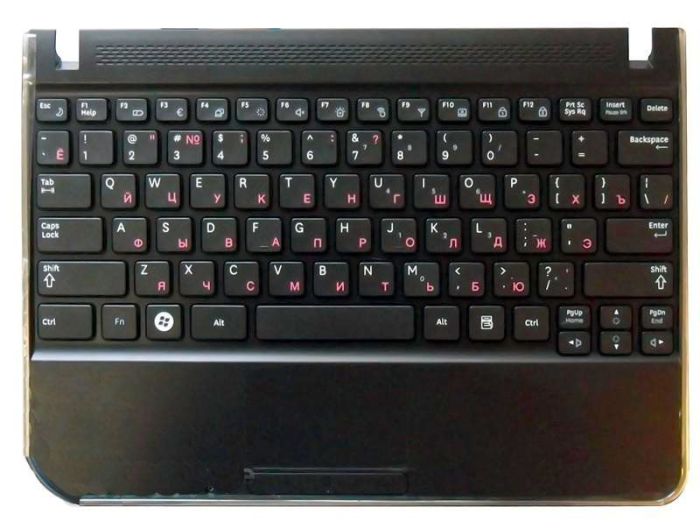 Клавіатура для ноутбука Samsung (N210) Black, (Black TopCase), RU