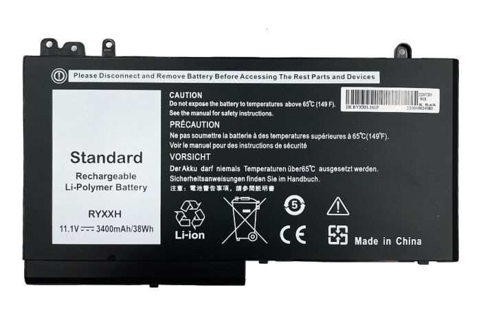 Батарея Elements PRO для Dell Latitude E5250 E5270 E5450 E5550 11.1V 3400mAh (RYXXH-3S1P-3400)