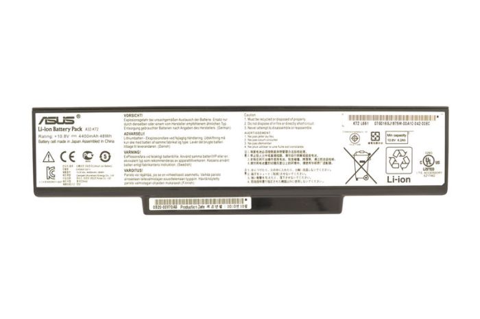 Аккумулятор для ноутбука Asus A32-K72 10.8V Black 4400mAh Orig