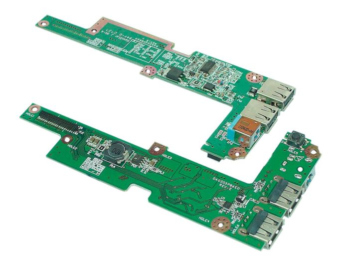 Роз'єм живлення для ноутбука Acer Aspire 3410, 3810 з VGA платою та кабелем. На платі змонтовані роз'єм живлення та роз'єм VGA