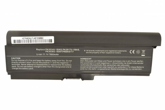 Усиленный аккумулятор для ноутбука Toshiba PA3636U-1BRL Satellite U400 10.8V Black 10400mAh OEM