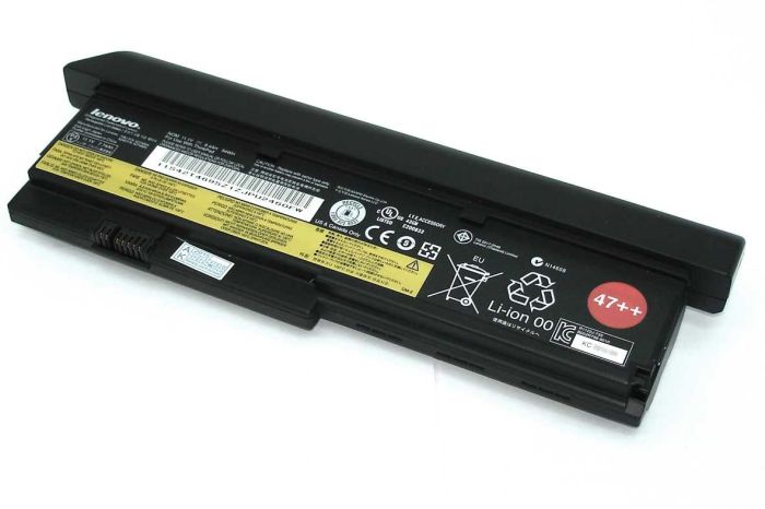 Посилений акумулятор для ноутбука Lenovo-IBM 42T4534 ThinkPad X200 10.8V Чорний 7800mAh Orig