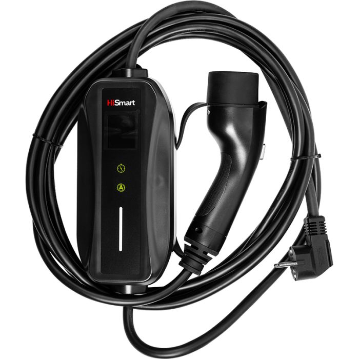 Зарядний пристрій HiSmart для електромобілів GBT-Schuko (220V), 6-16A, 5 м