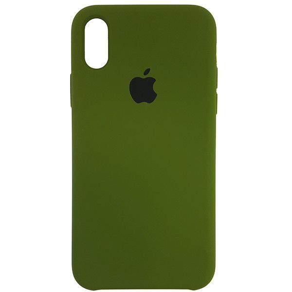 Чехол Copy Silicone Case iPhone X/XS Dark Green (48)