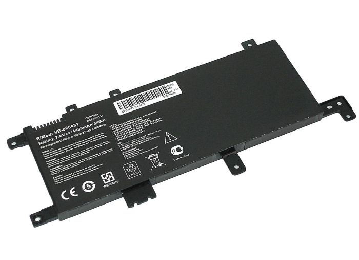 Акумулятор для ноутбука Asus C21N1634 X542U 7.6V Чорний 4400mAh OEM