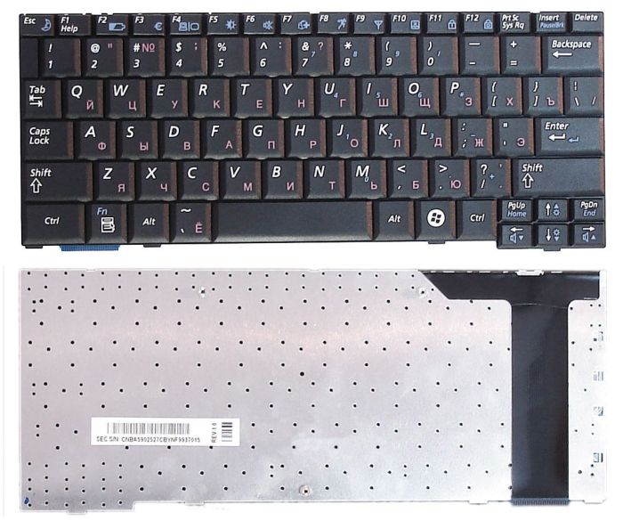 Клавіатура для ноутбука Samsung (NC20) Чорна, RU