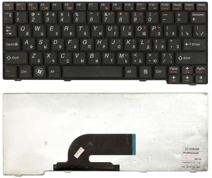 Клавіатура для ноутбука Lenovo IdeaPad (S10-2, S10-3C) Чорна, RU