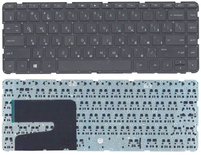 Клавіатура для ноутбука HP Pavilion (14-e) Чорна, (Без рамки), RU