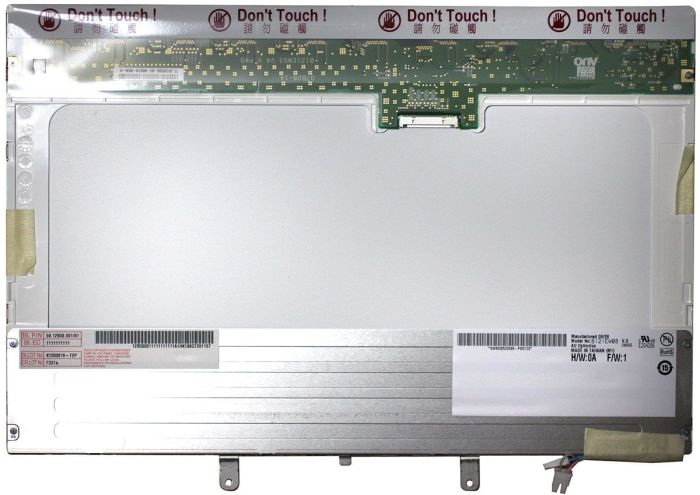 Матриця для ноутбука 12,1", Normal (стандарт), 20 pin (зверху направо), 1280x800, Лампова (2 CCFL), без кріплень, матова, AU Optronics (AUO), B121EW08 V.0