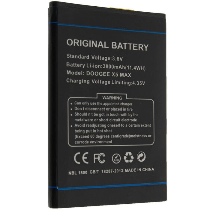 Аккумулятор для Doogee BAT16434000, BAT16484000 для X5 Max, X5 Max Pro (3800mAh) Original PRC