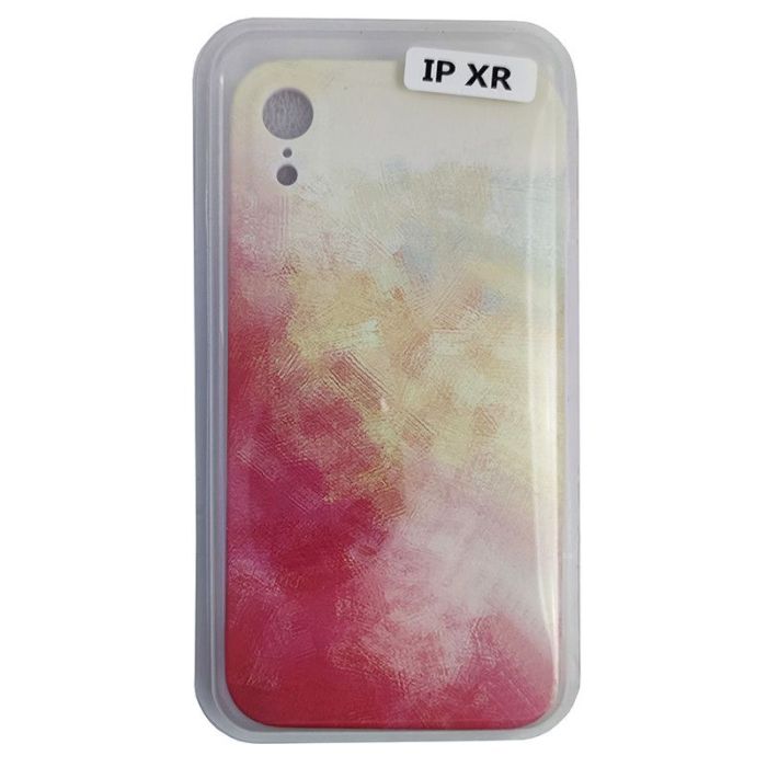 Чехол Silicone Water Print iPhone XR Mix Color Yellow