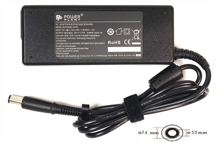 Блок живлення для ноутбука PowerPlant HP 220V, 19V 90W 4.74A (7.4*5.0)