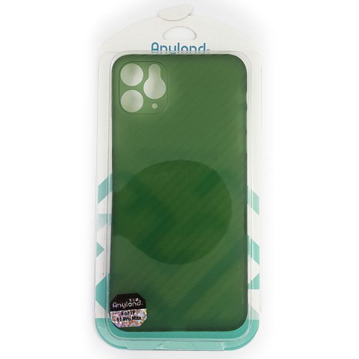 Чехол Anyland Carbon Ultra thin для Apple iPhone 11 Pro Max Green