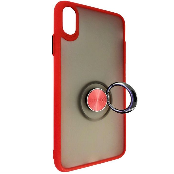 Чехол Totu Copy Ring Case iPhone XS MAX Red+Black