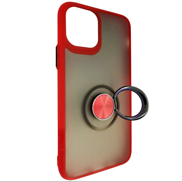 Чохол Totu Copy Ring Case iPhone 11 Pro Червоний+Чорний